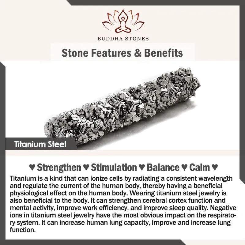 Buddha Stones Fashion Titanium Steel Leather Hand Woven Magnetic Buckle Strengthen Bracelet