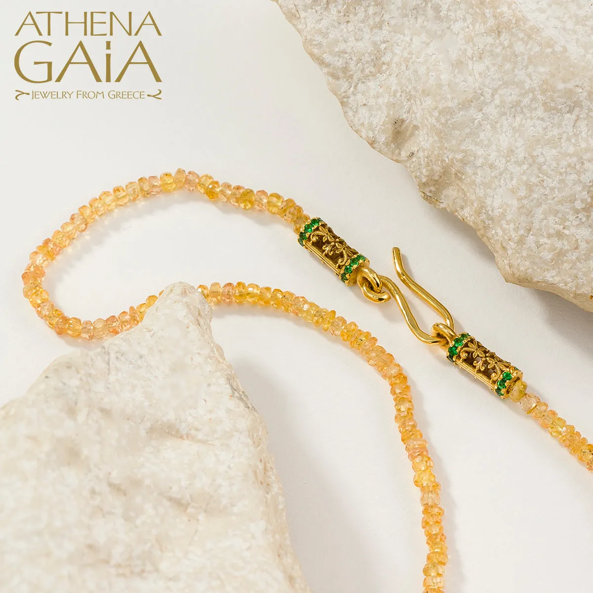 Byzantine Embroidery Narrow River Necklace