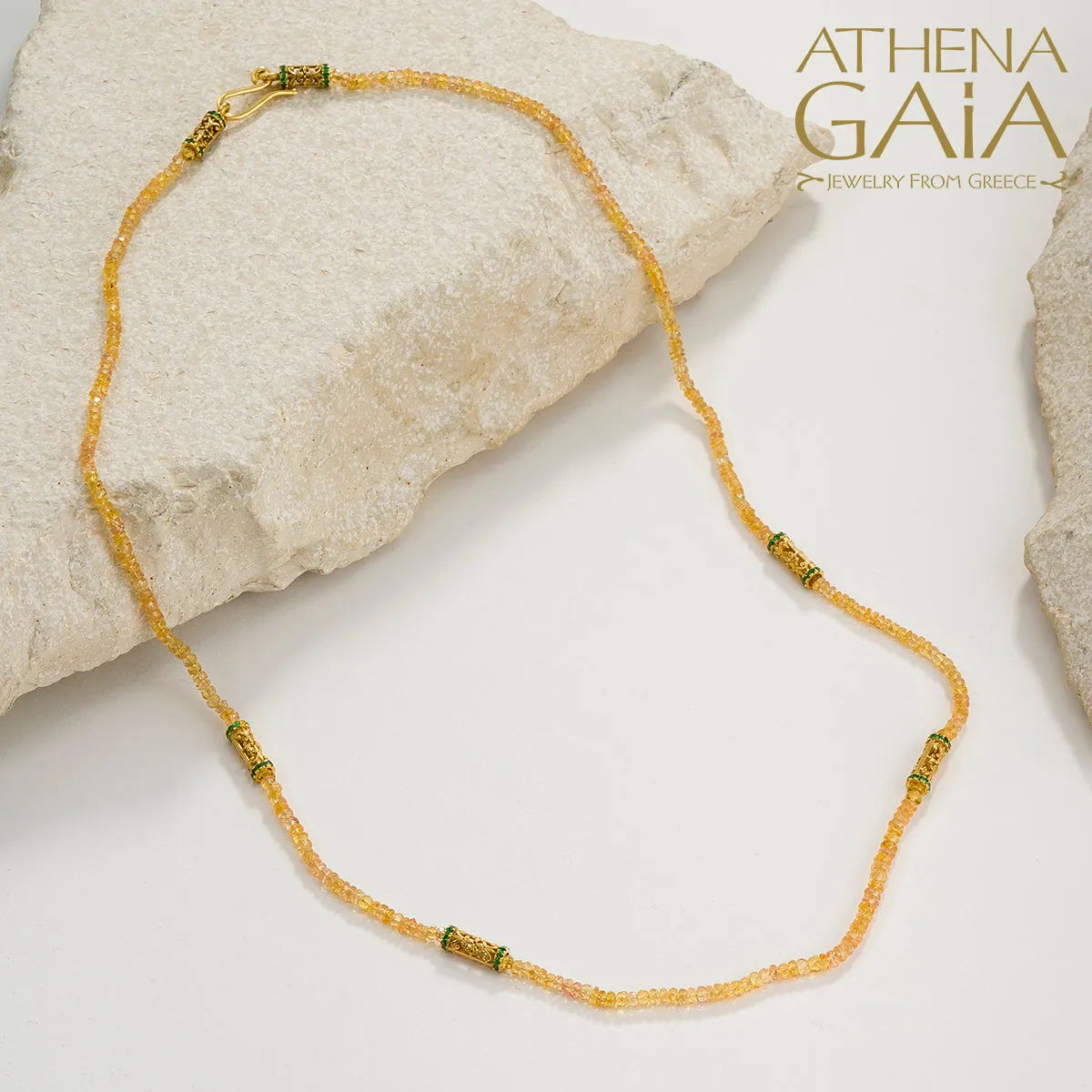 Byzantine Embroidery Narrow River Necklace