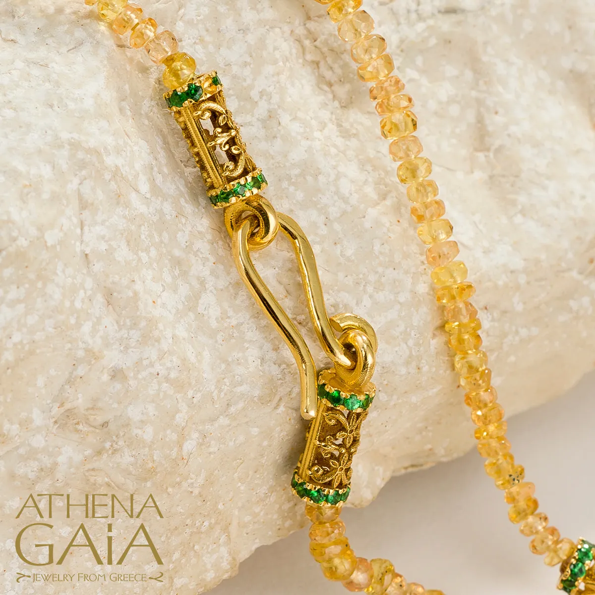 Byzantine Embroidery Narrow River Necklace