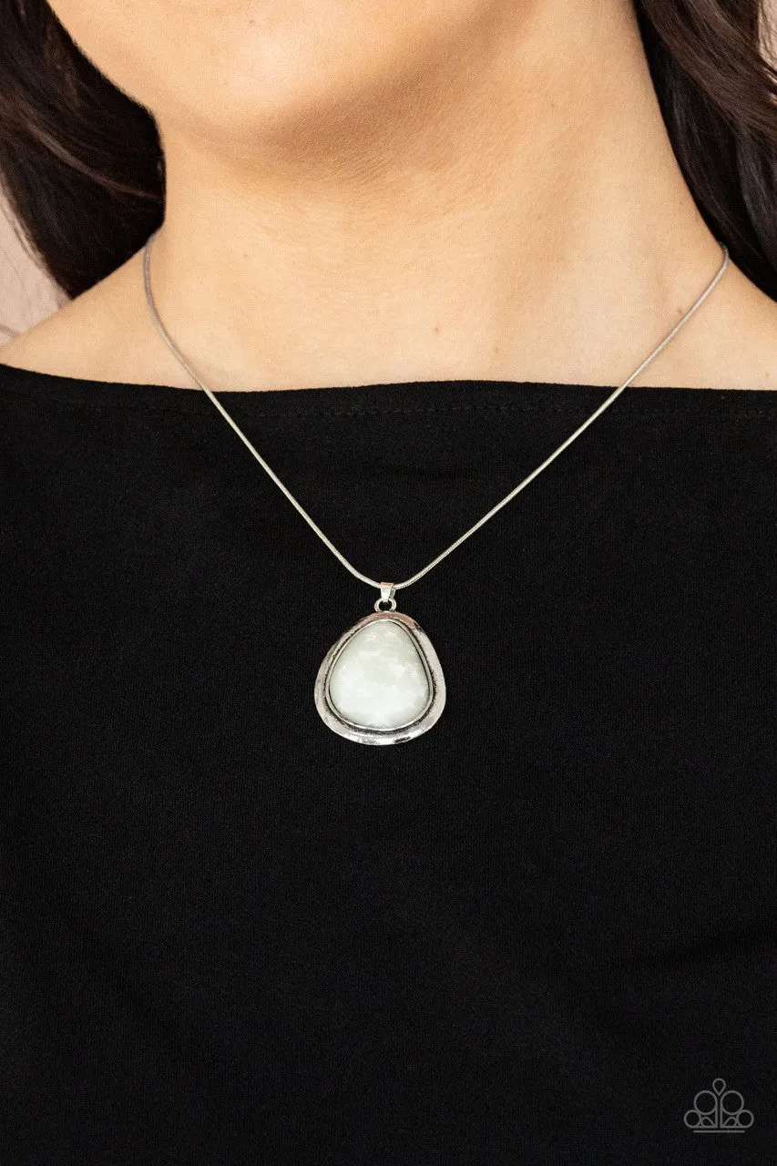 Canyon Oasis White Paparazzi Necklace