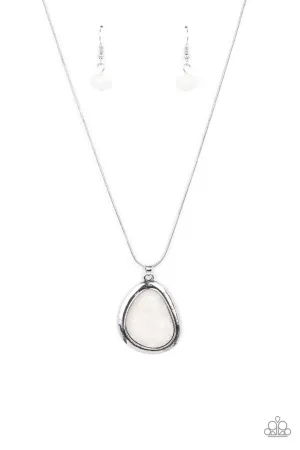 Canyon Oasis White Paparazzi Necklace