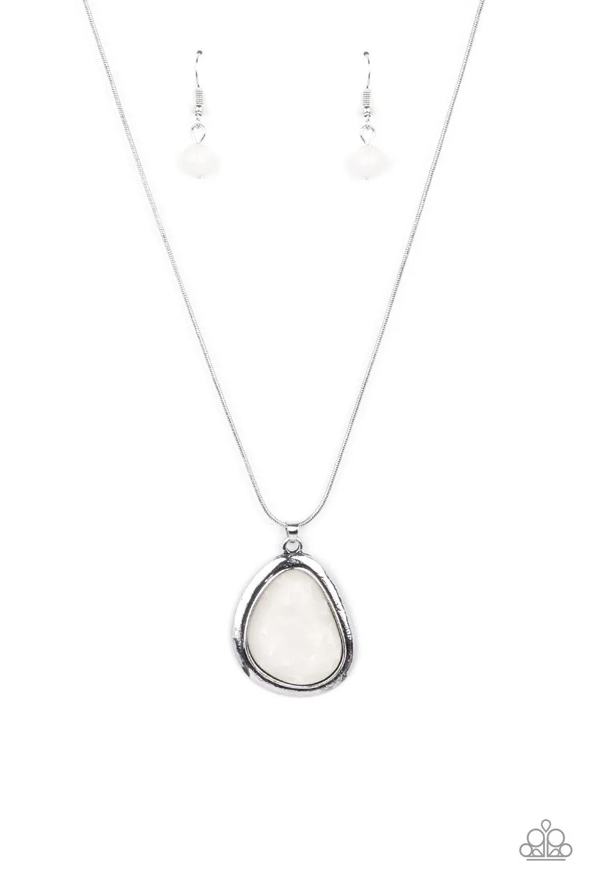 Canyon Oasis White Paparazzi Necklace