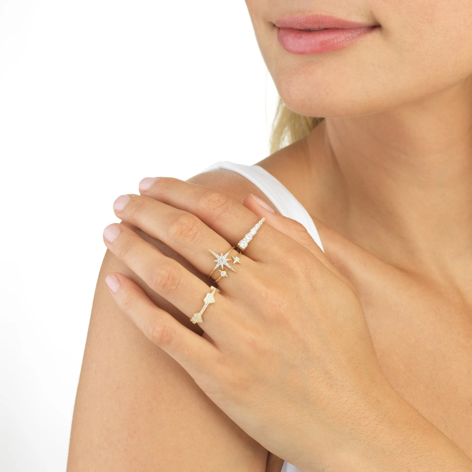 Cascading Stone Ring