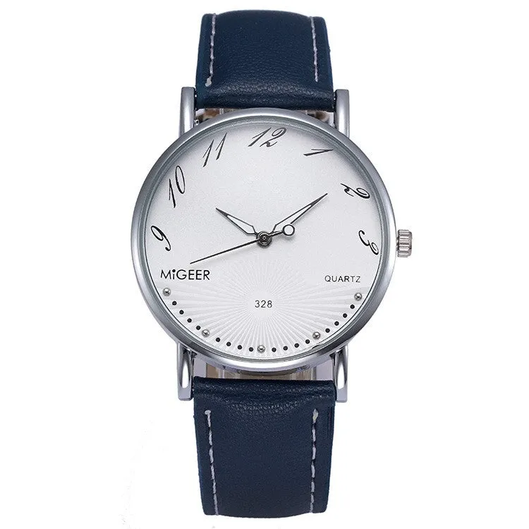 Casual Quartz Men Watches Business Leather Wristwatches Luxury Simple Mens Watches