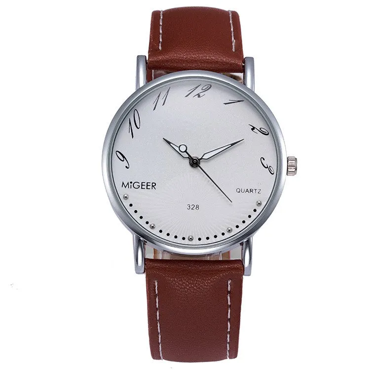 Casual Quartz Men Watches Business Leather Wristwatches Luxury Simple Mens Watches