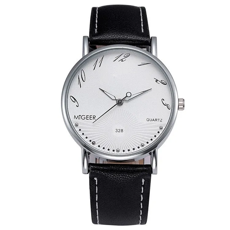 Casual Quartz Men Watches Business Leather Wristwatches Luxury Simple Mens Watches
