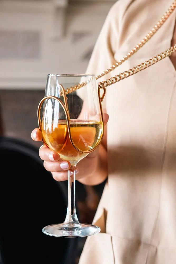 Chain - Gold Color - Wine Glass Necklace