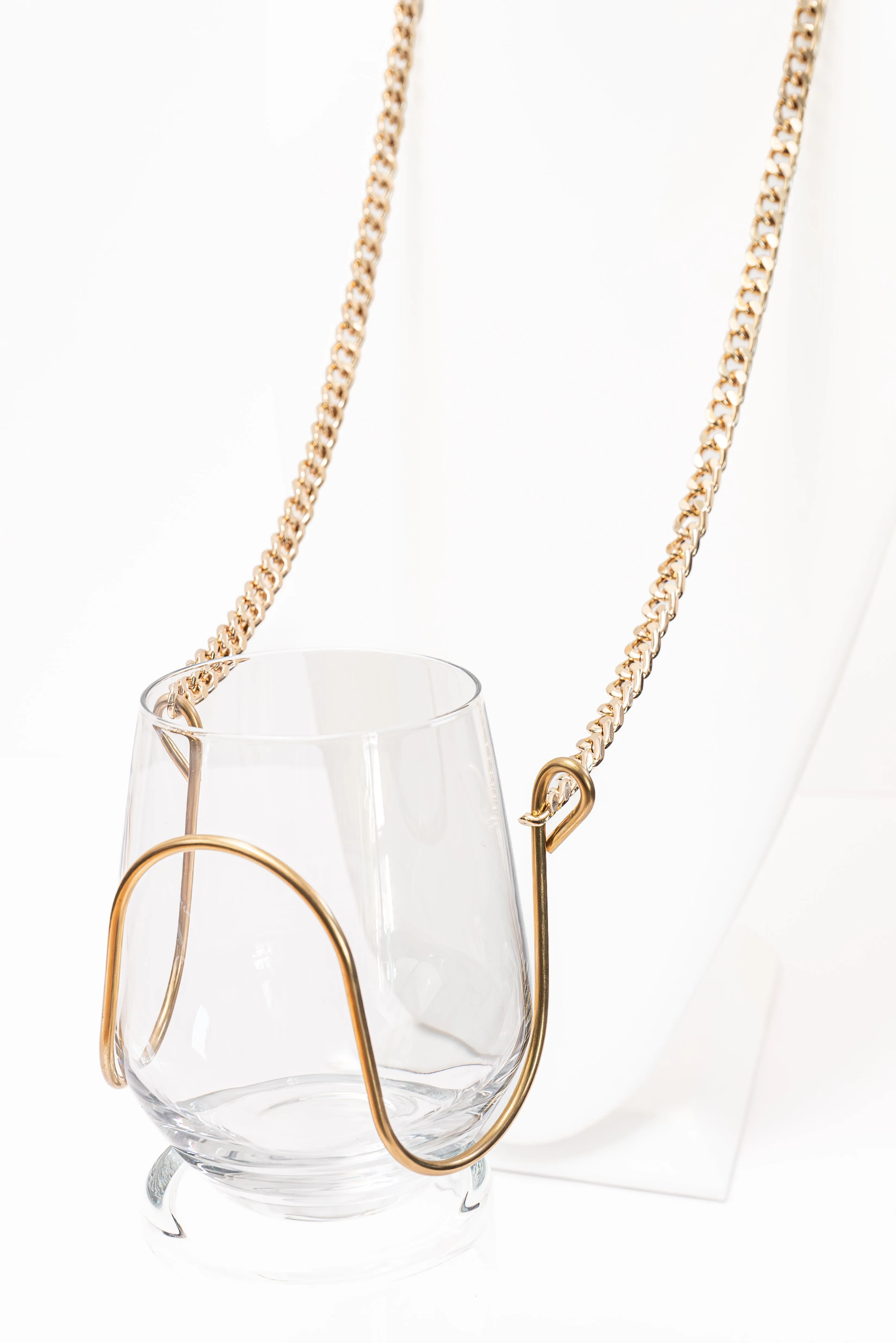 Chain - Gold Color - Wine Glass Necklace