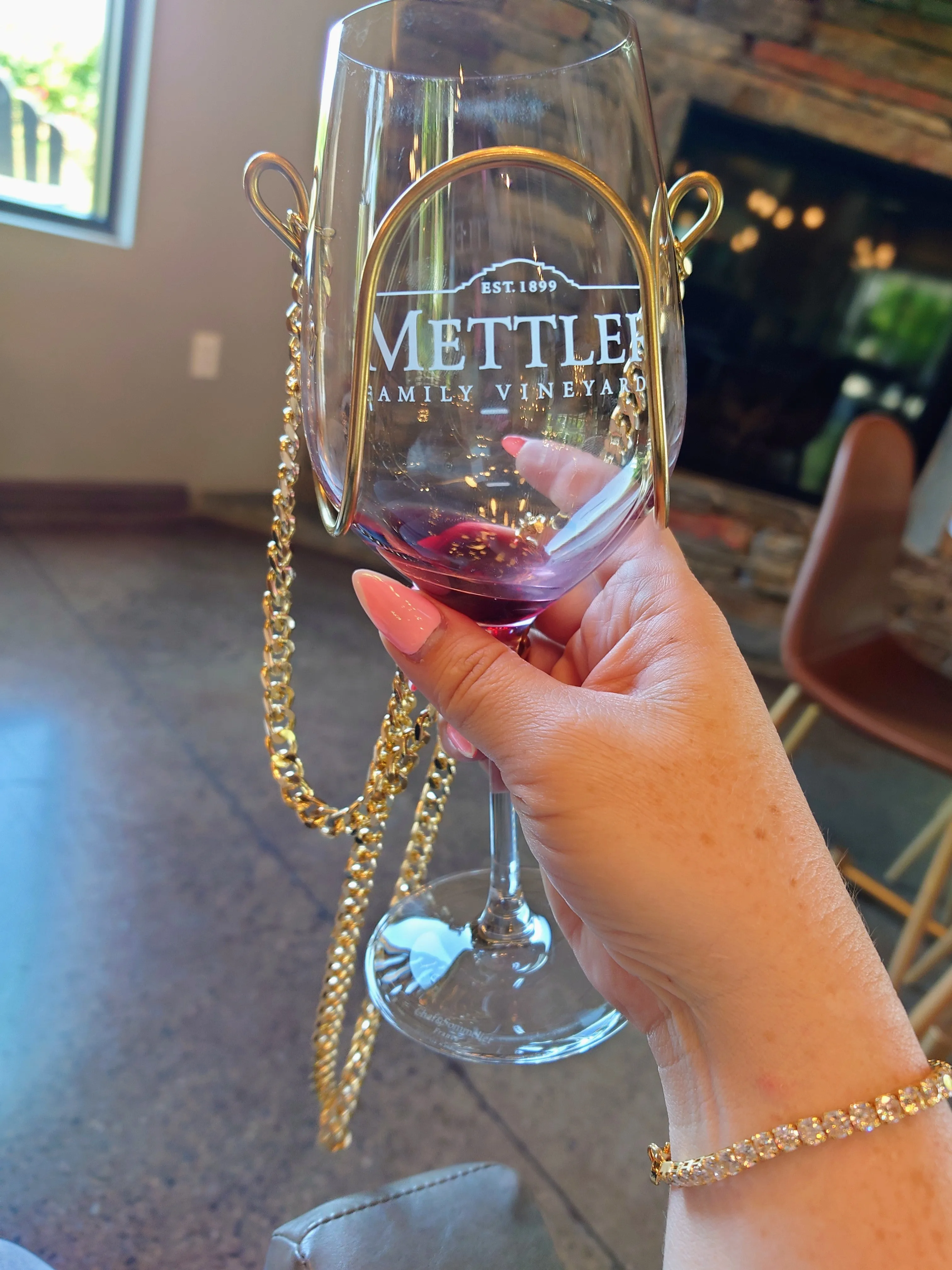 Chain - Gold Color - Wine Glass Necklace