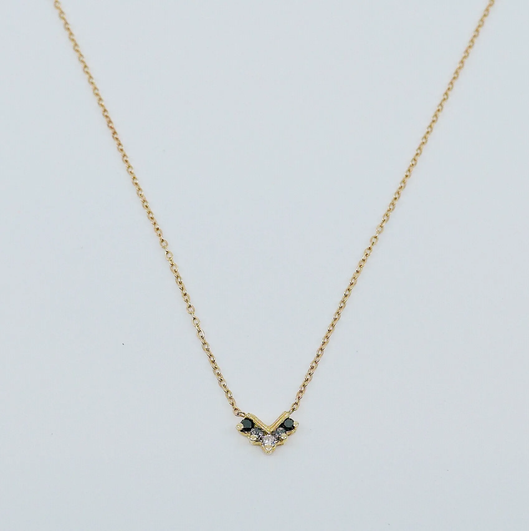 Chevron Diamond Ombre Necklace