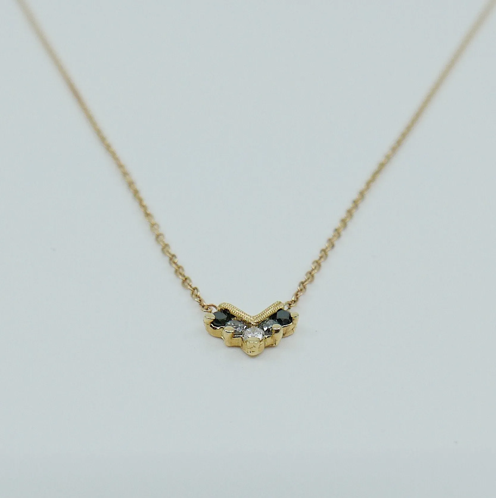Chevron Diamond Ombre Necklace