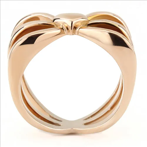 CJE3575 Wholesale Women's Stainless Steel IP Rose Gold Heart Ring