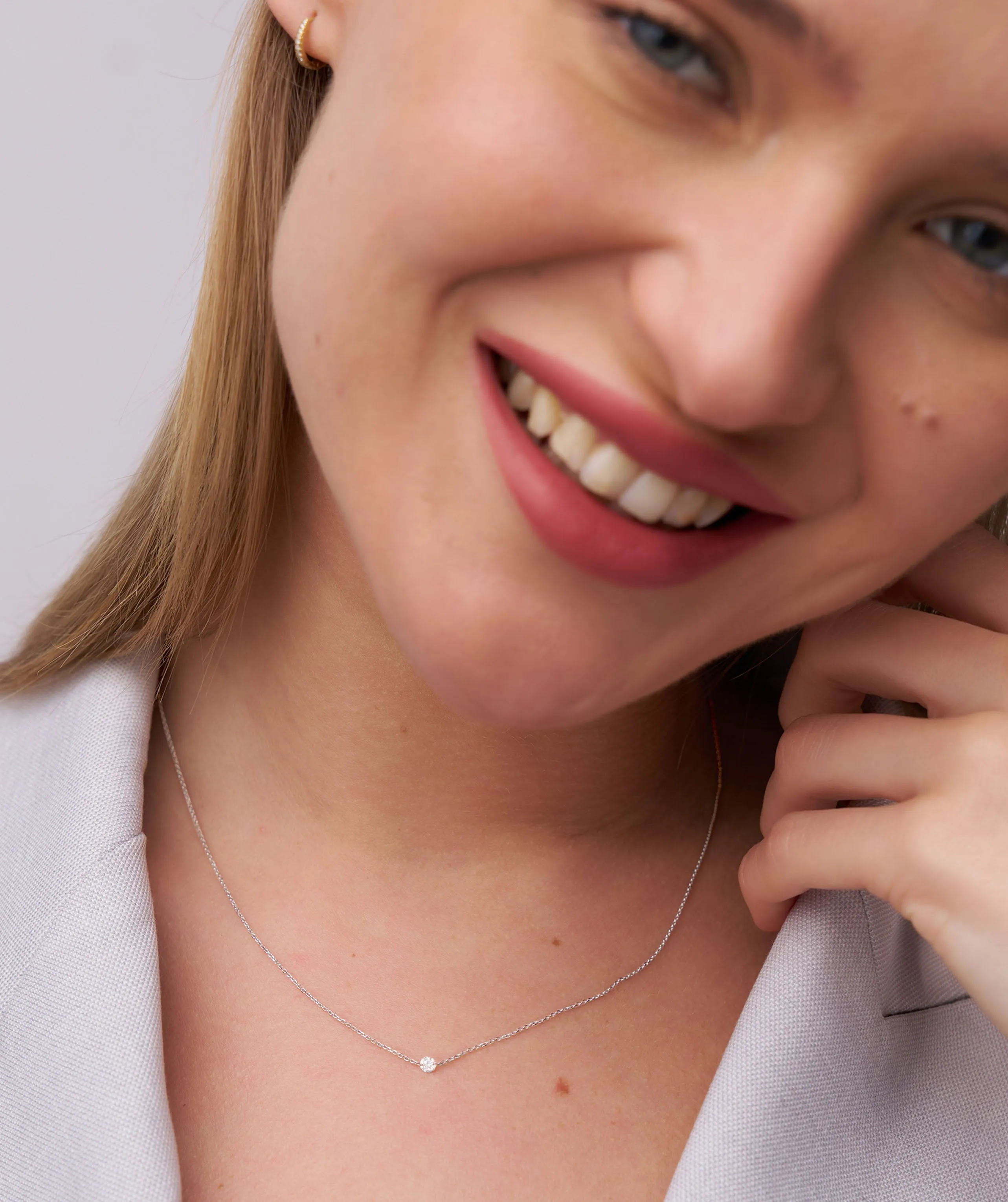 Classic Round-Cut Diamond Necklace