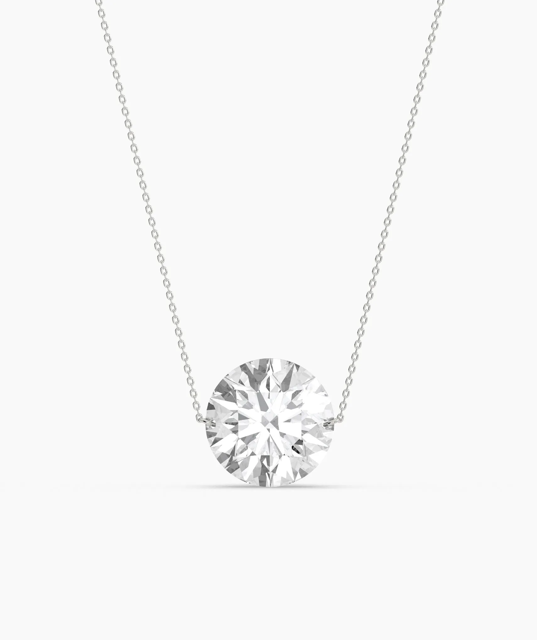 Classic Round-Cut Diamond Necklace