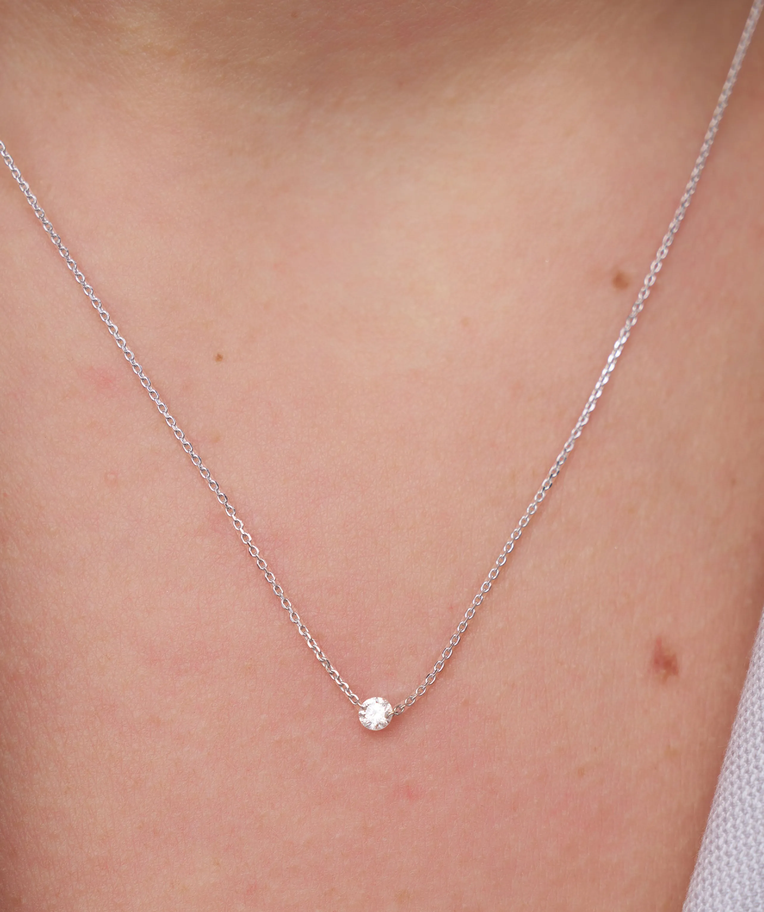 Classic Round-Cut Diamond Necklace