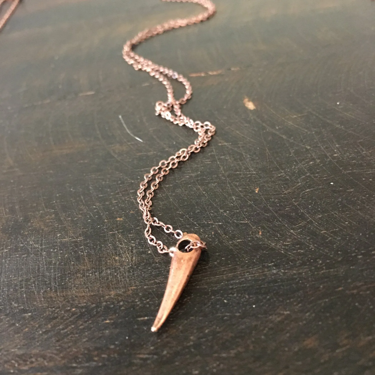 Copper spike Layering Necklace - Pointless.