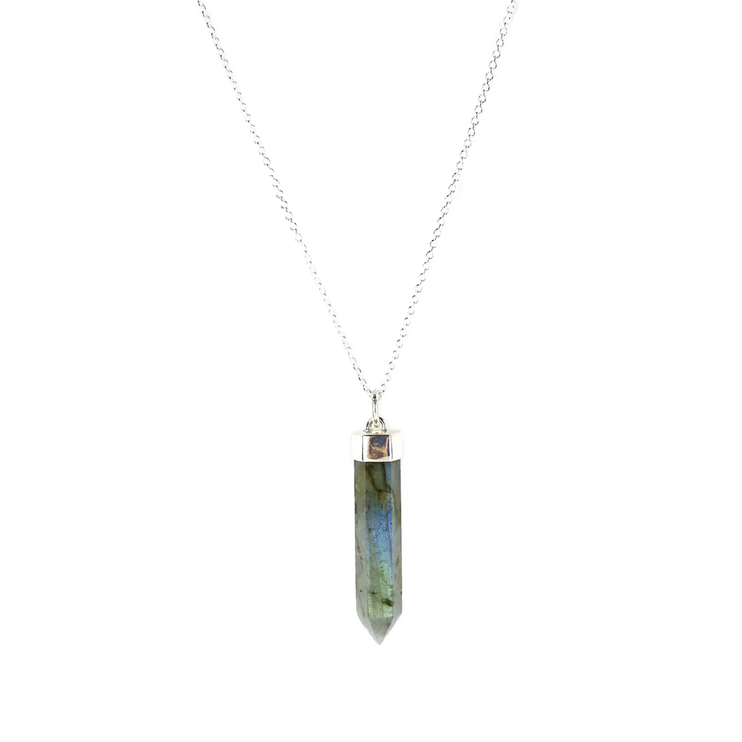CRYSTAL POINT NECKLACE | LABRADORITE