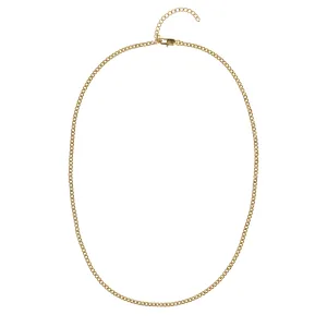 CUBAN CHAIN NECKLACE EXTRA THIN GOLD
