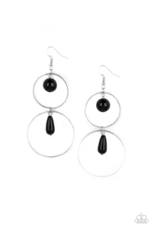 Cultured in Couture Black Paparazzi Earrings