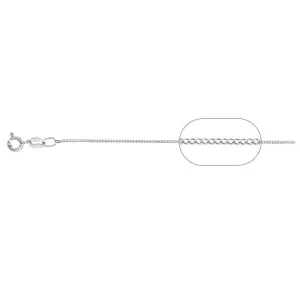 Curb (Diamond Cut) Bracelet in Sterling Silver (1.0mm) #CD30