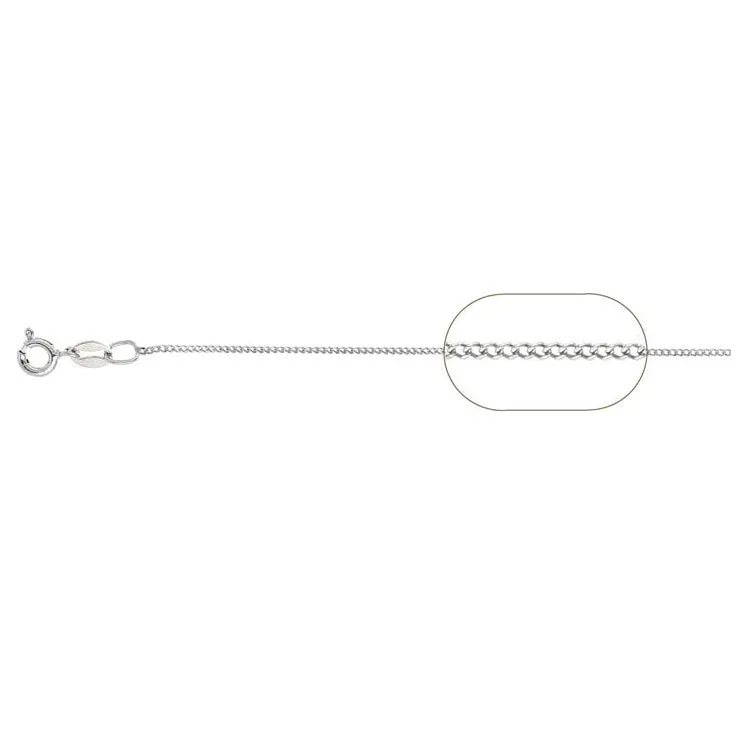 Curb (Diamond Cut) Bracelet in Sterling Silver (1.0mm) #CD30