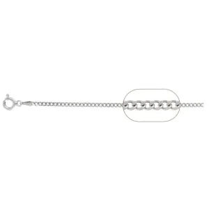 Curb (Diamond Cut) Bracelet in Sterling Silver (2.0mm) CD60
