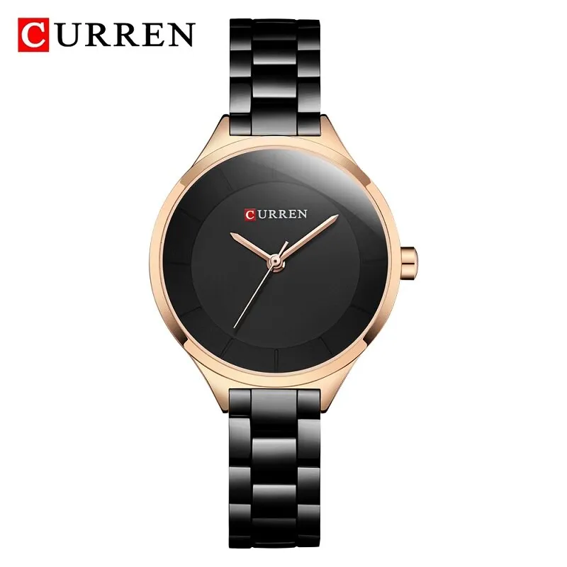 CURREN Brand Fashion Ladies Watches Stainless Steel Analog Quartz Women Clock Dress Casual Luxury Watch Woman Relogio Feminino