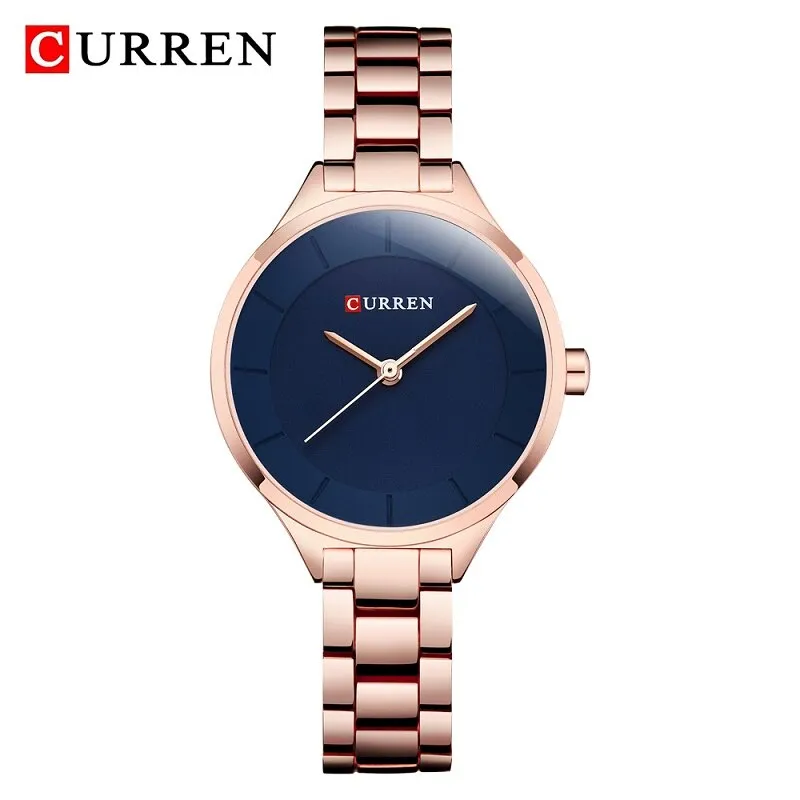 CURREN Brand Fashion Ladies Watches Stainless Steel Analog Quartz Women Clock Dress Casual Luxury Watch Woman Relogio Feminino