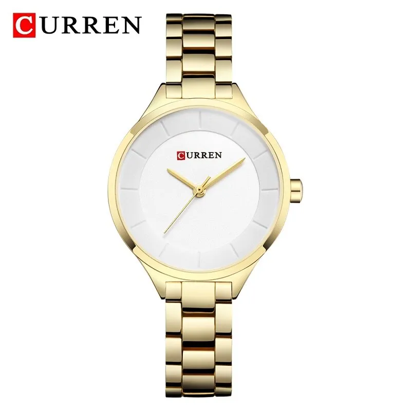 CURREN Brand Fashion Ladies Watches Stainless Steel Analog Quartz Women Clock Dress Casual Luxury Watch Woman Relogio Feminino