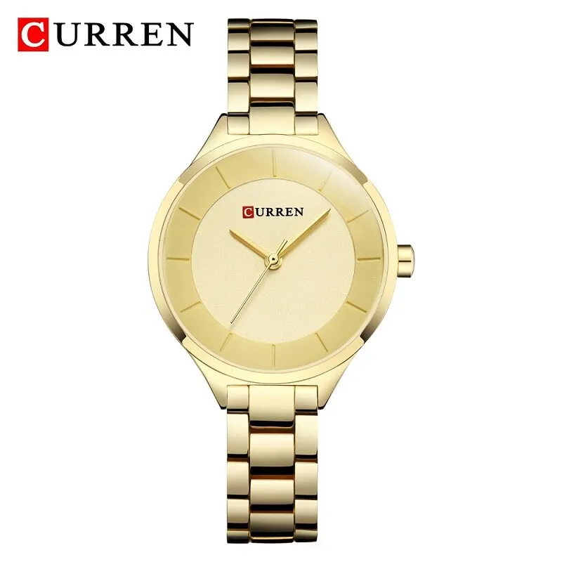 CURREN Brand Fashion Ladies Watches Stainless Steel Analog Quartz Women Clock Dress Casual Luxury Watch Woman Relogio Feminino