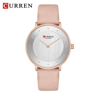 CURREN Brand Rose Gold Women Watches Luxury Dress Fashion Ladies Watch Leather Quartz Women Wristwatch Waterproof reloj mujer