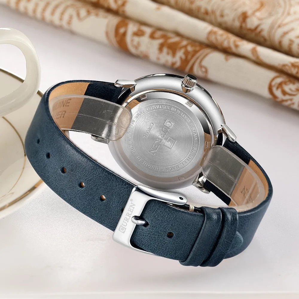 CURREN Brand Rose Gold Women Watches Luxury Dress Fashion Ladies Watch Leather Quartz Women Wristwatch Waterproof reloj mujer