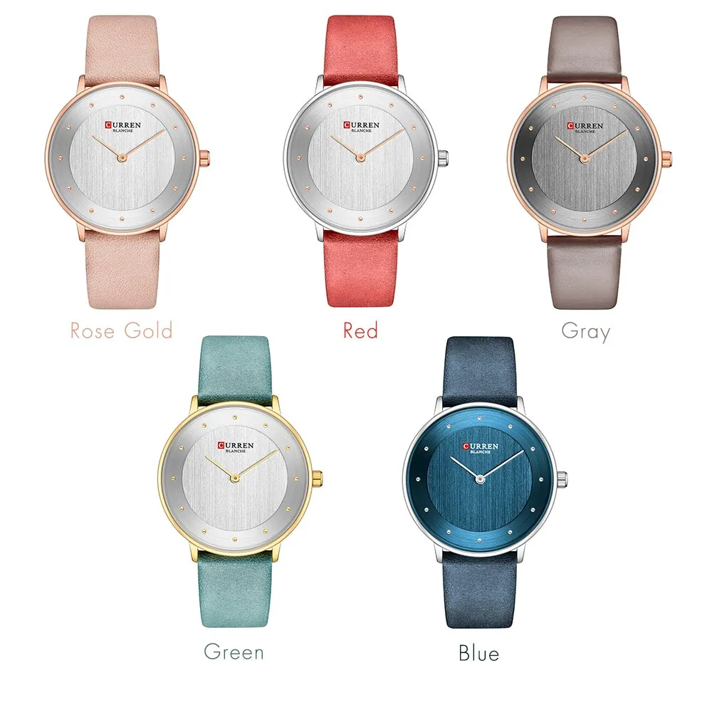CURREN Brand Rose Gold Women Watches Luxury Dress Fashion Ladies Watch Leather Quartz Women Wristwatch Waterproof reloj mujer