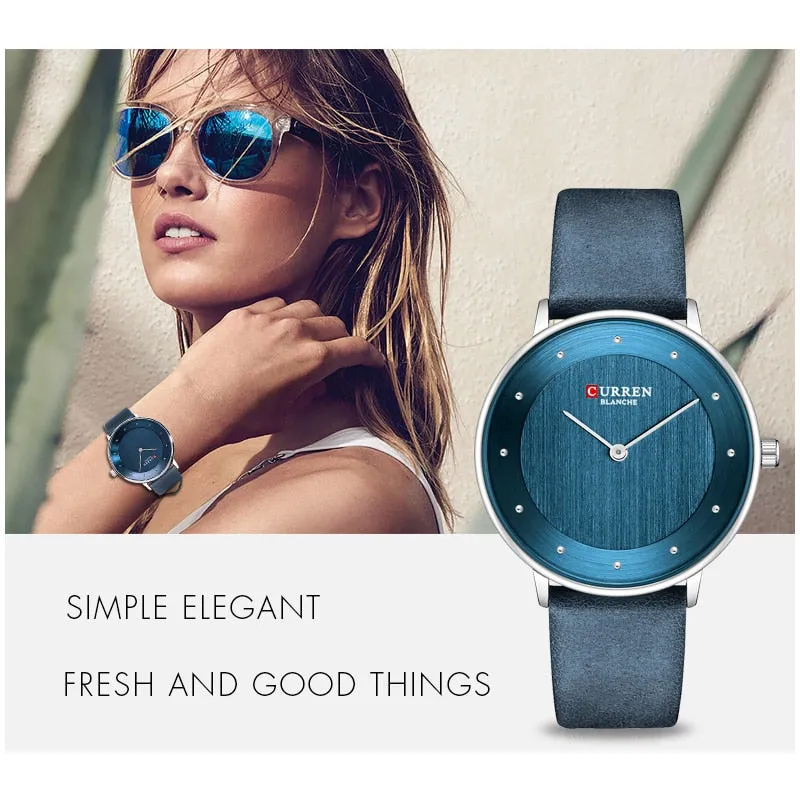 CURREN Brand Rose Gold Women Watches Luxury Dress Fashion Ladies Watch Leather Quartz Women Wristwatch Waterproof reloj mujer