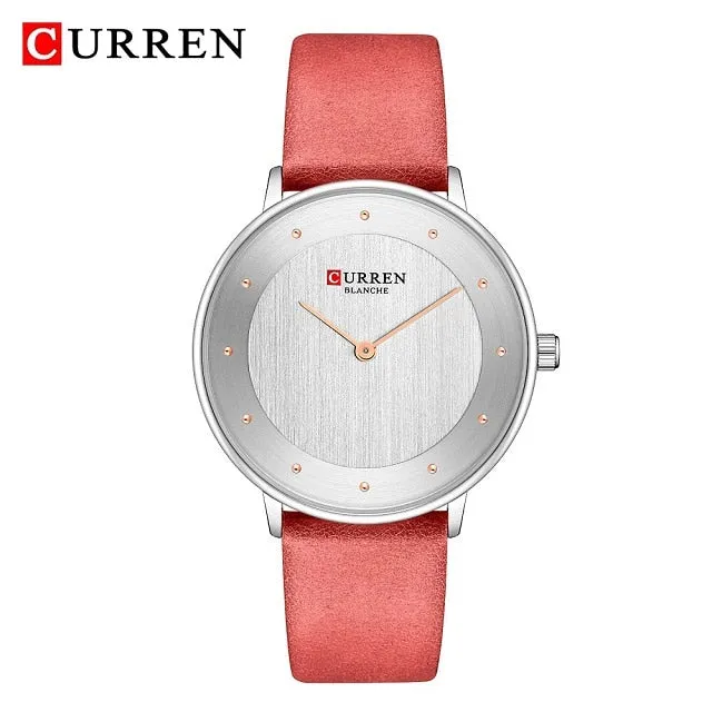 CURREN Brand Rose Gold Women Watches Luxury Dress Fashion Ladies Watch Leather Quartz Women Wristwatch Waterproof reloj mujer