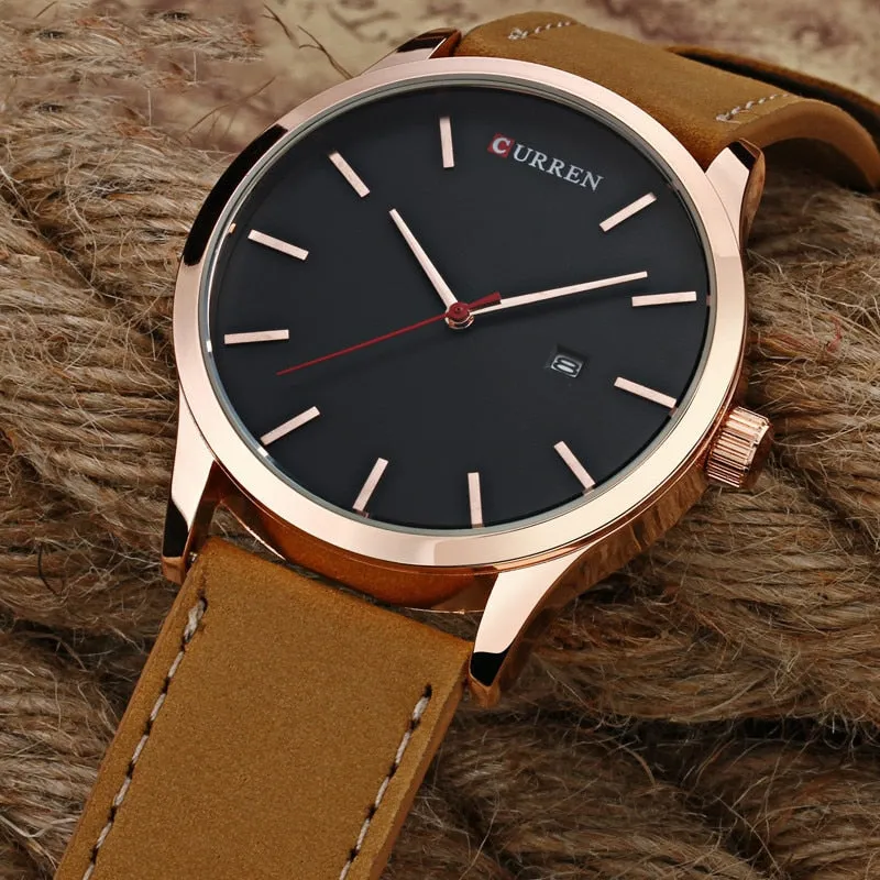 CURREN Fashion Simple Men Watch Top Brand Luxury Military Sport Wrist Watch Men Quartz Clock Mens Watches Waterproof Relogio