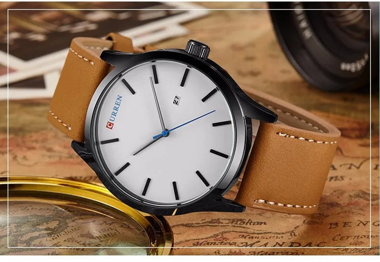 CURREN Fashion Simple Men Watch Top Brand Luxury Military Sport Wrist Watch Men Quartz Clock Mens Watches Waterproof Relogio
