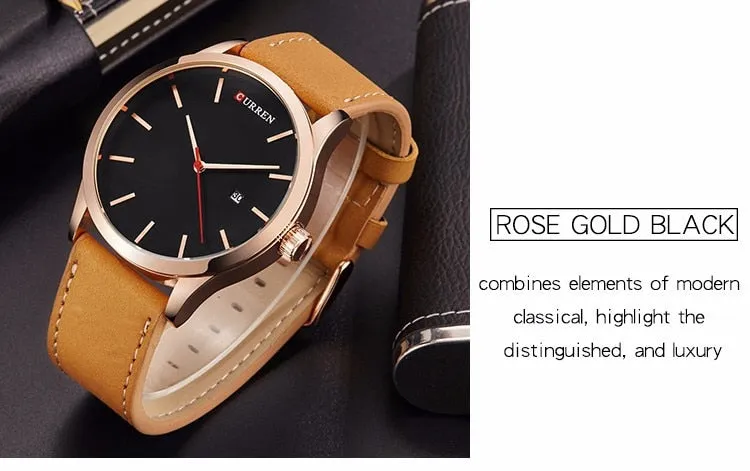 CURREN Fashion Simple Men Watch Top Brand Luxury Military Sport Wrist Watch Men Quartz Clock Mens Watches Waterproof Relogio