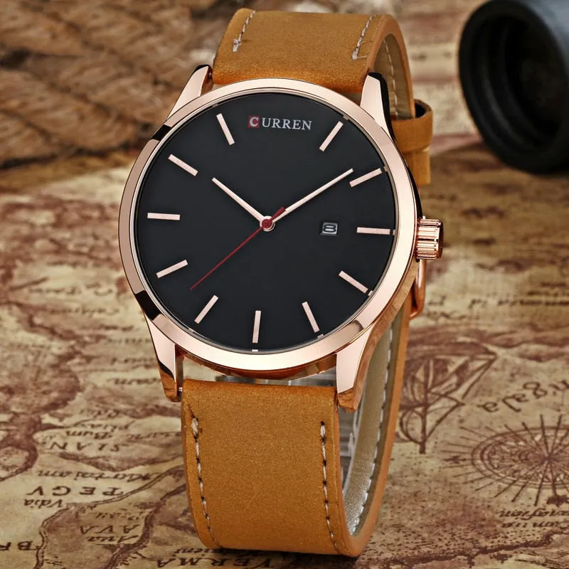 CURREN Fashion Simple Men Watch Top Brand Luxury Military Sport Wrist Watch Men Quartz Clock Mens Watches Waterproof Relogio