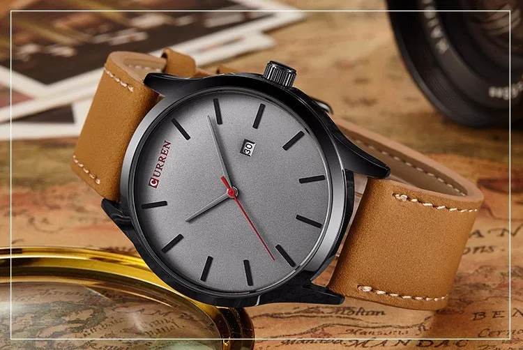 CURREN Fashion Simple Men Watch Top Brand Luxury Military Sport Wrist Watch Men Quartz Clock Mens Watches Waterproof Relogio