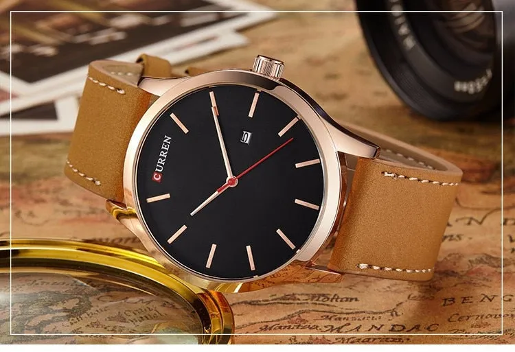 CURREN Fashion Simple Men Watch Top Brand Luxury Military Sport Wrist Watch Men Quartz Clock Mens Watches Waterproof Relogio