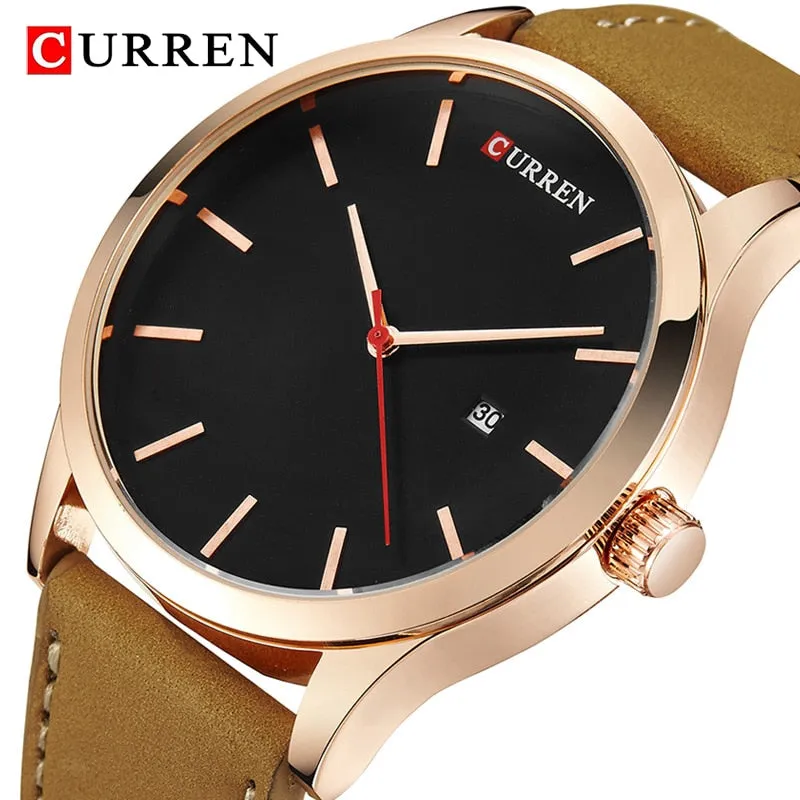 CURREN Fashion Simple Men Watch Top Brand Luxury Military Sport Wrist Watch Men Quartz Clock Mens Watches Waterproof Relogio