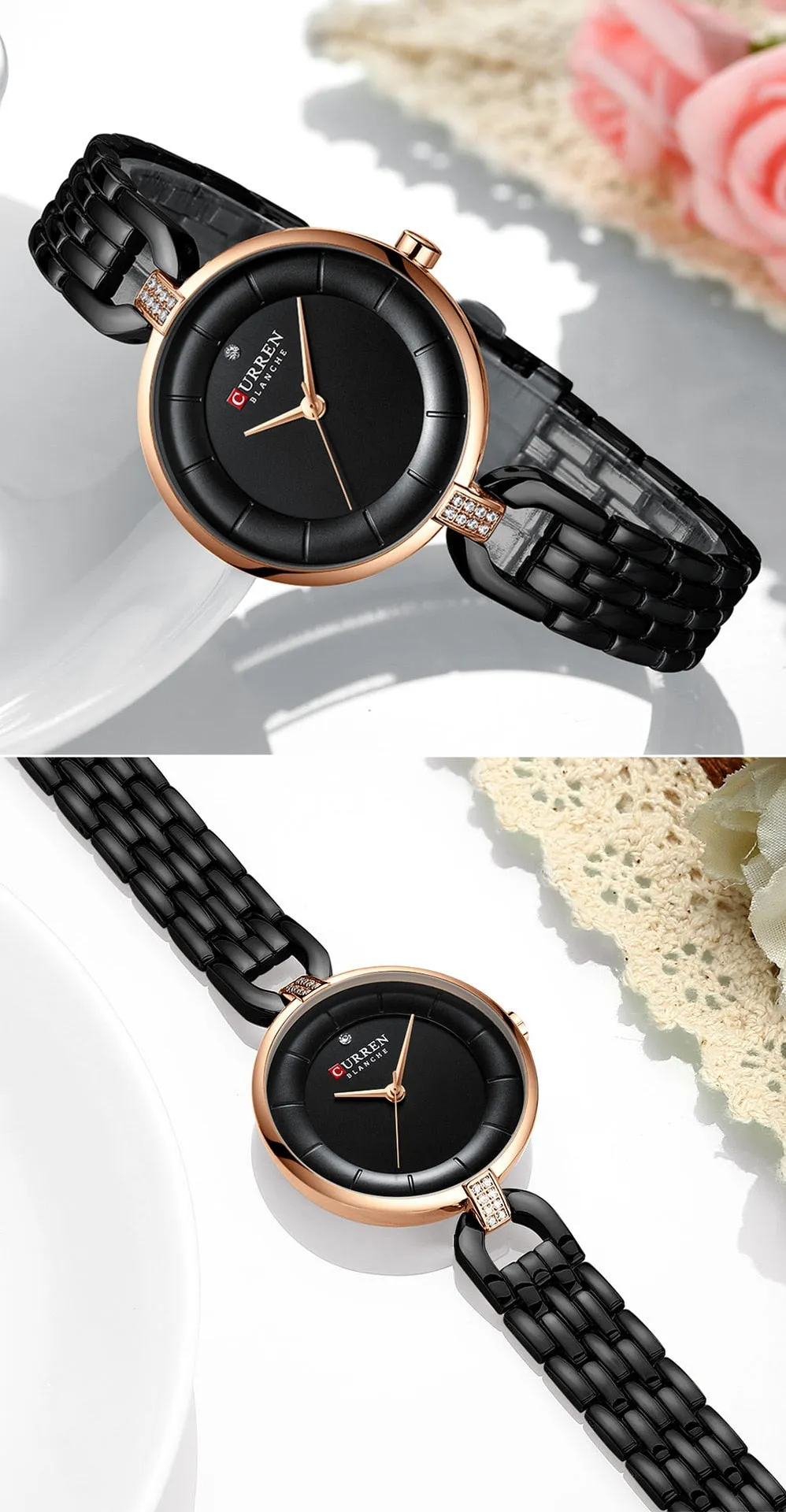 CURREN New Women Luxury Brand Watch Waterproof Fashion Lady Wristwatch for Woman Clock Ladies Quartz Watches Relogio Feminino