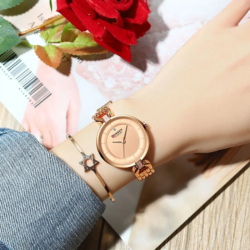 CURREN New Women Luxury Brand Watch Waterproof Fashion Lady Wristwatch for Woman Clock Ladies Quartz Watches Relogio Feminino