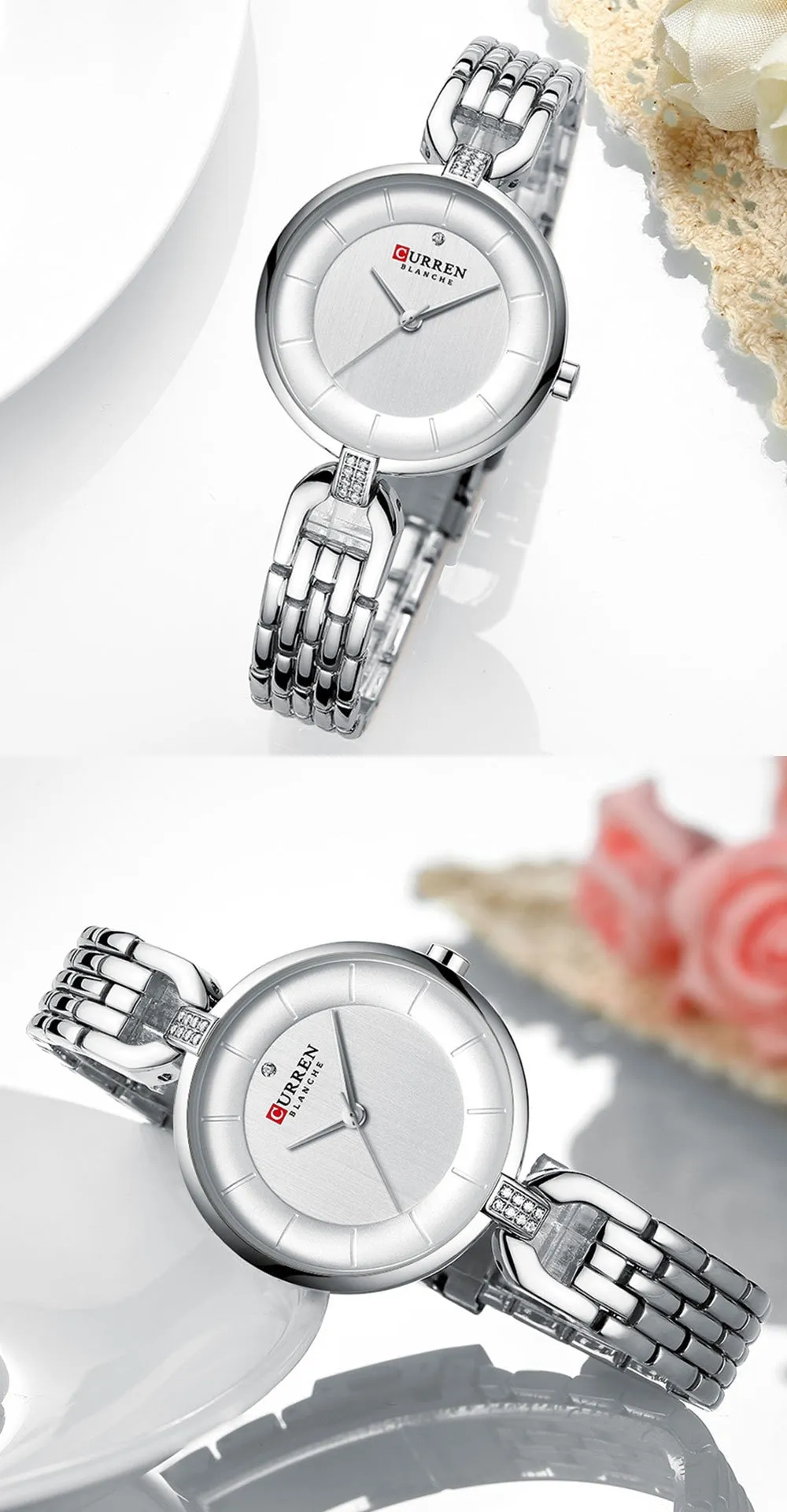 CURREN New Women Luxury Brand Watch Waterproof Fashion Lady Wristwatch for Woman Clock Ladies Quartz Watches Relogio Feminino