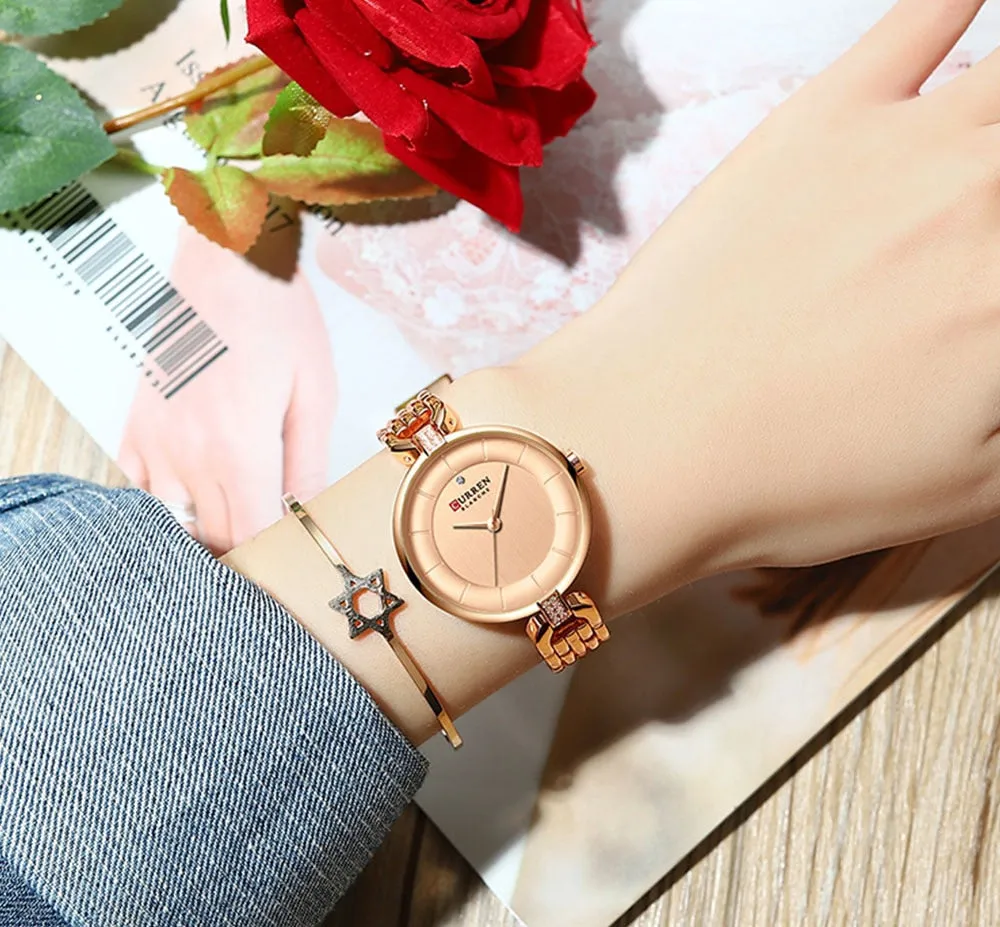 CURREN New Women Luxury Brand Watch Waterproof Fashion Lady Wristwatch for Woman Clock Ladies Quartz Watches Relogio Feminino