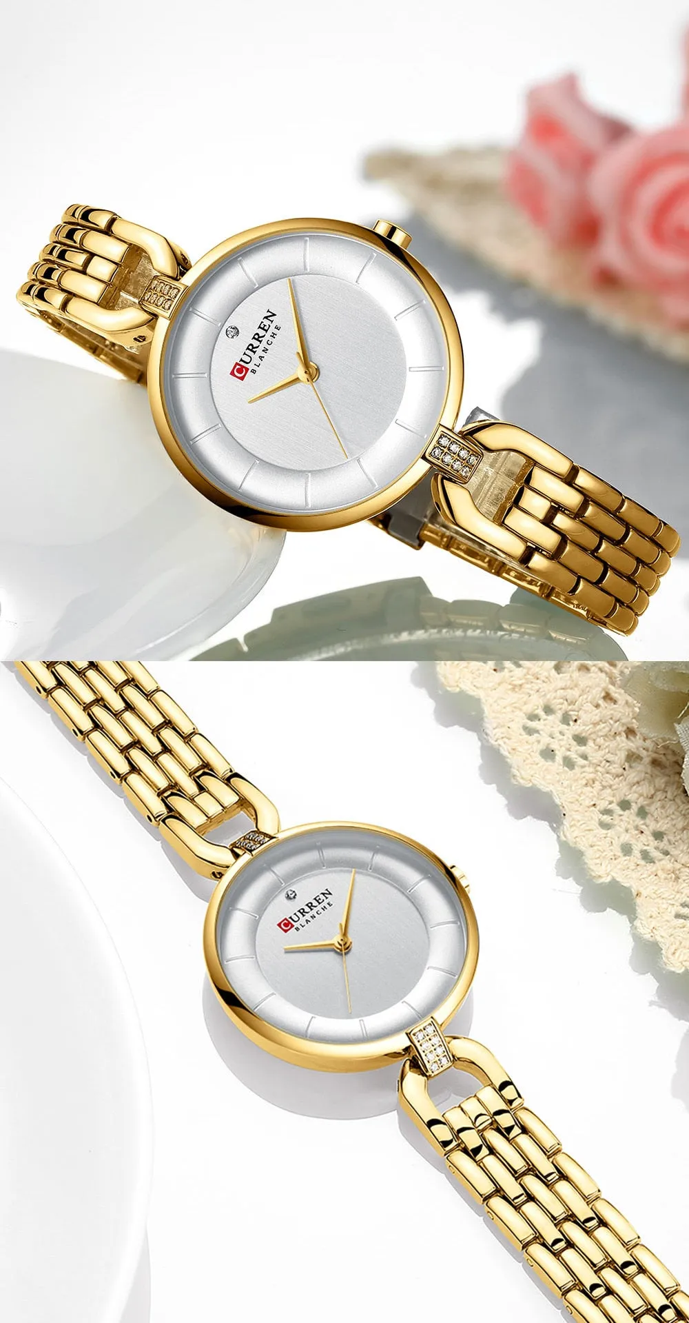 CURREN New Women Luxury Brand Watch Waterproof Fashion Lady Wristwatch for Woman Clock Ladies Quartz Watches Relogio Feminino