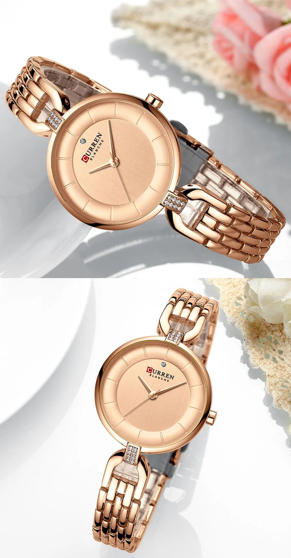 CURREN New Women Luxury Brand Watch Waterproof Fashion Lady Wristwatch for Woman Clock Ladies Quartz Watches Relogio Feminino