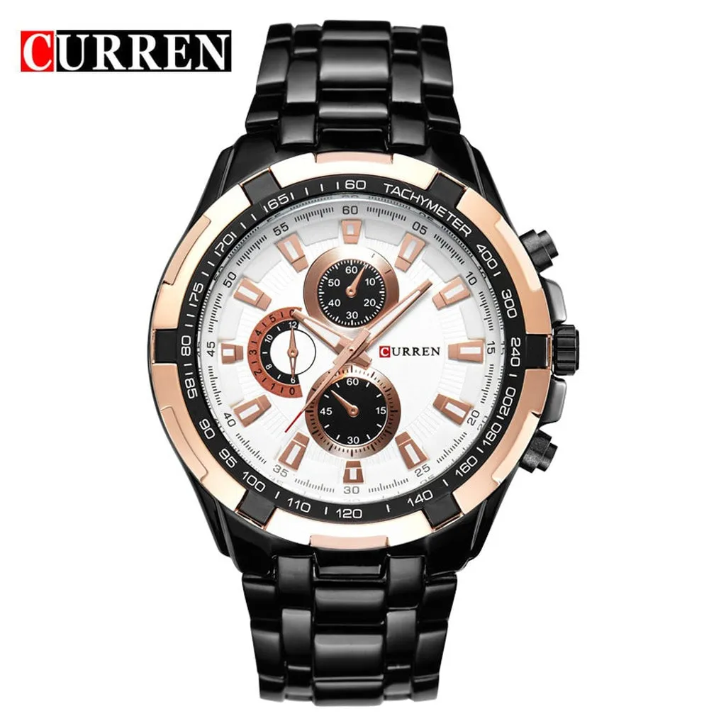CURREN - Original 2024 New Curren Luxury Brand Watches Men Quartz Fashion Casual Male Sports Watch Full Steel Military Watches Relogio Masculino
